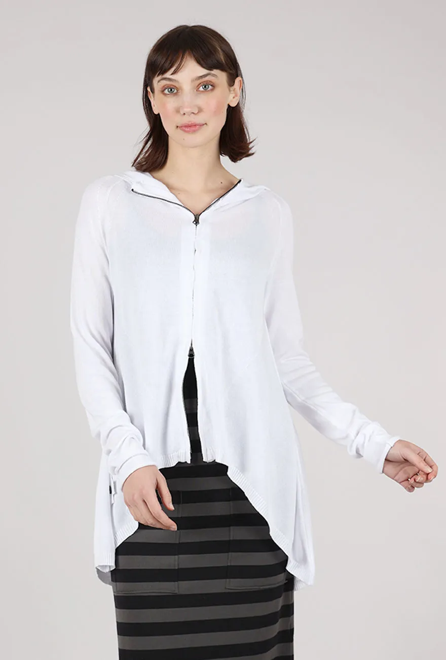 2 Zip Sweater Jacket, White tie design