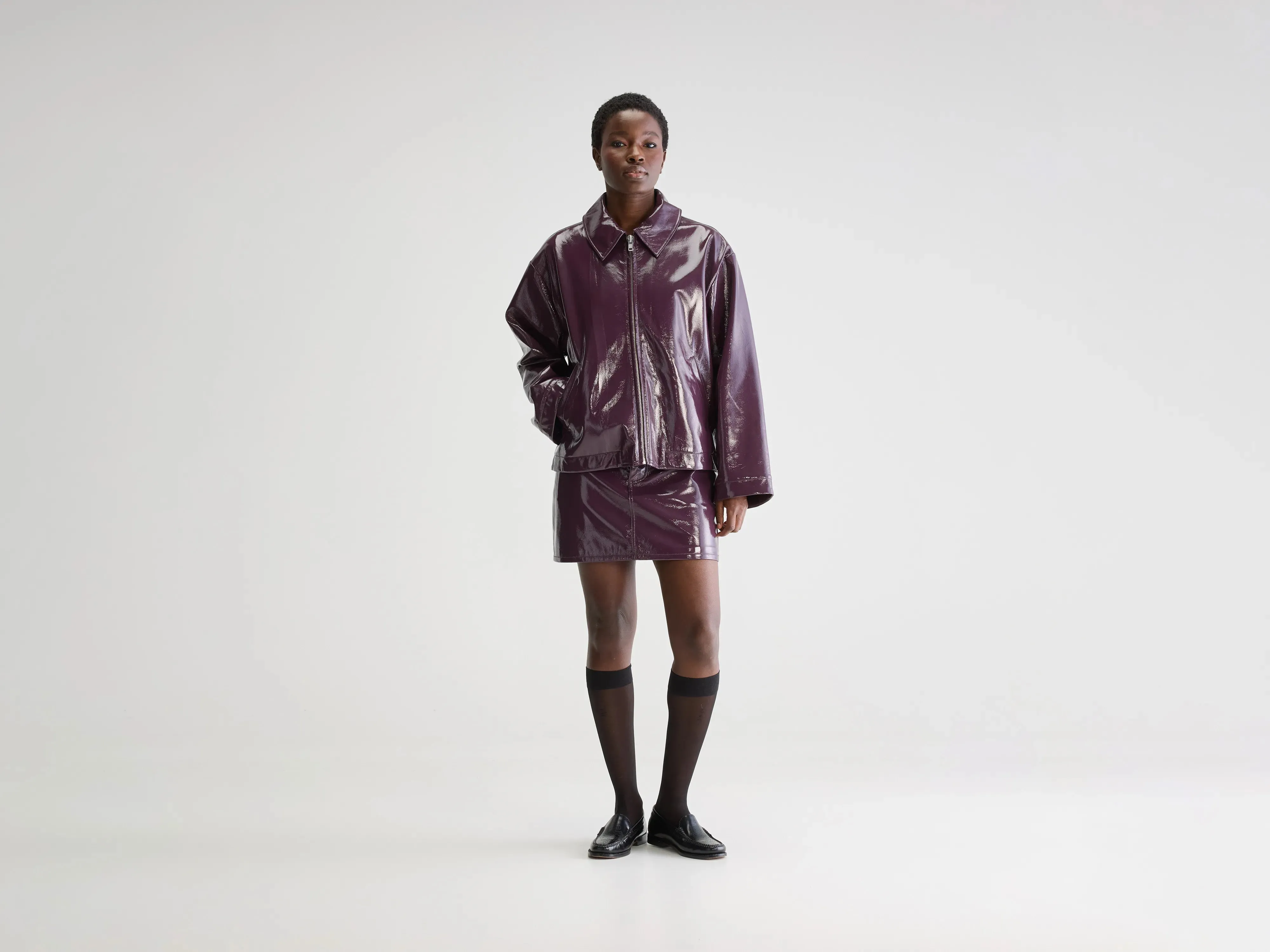Helsa relaxed jacket (251 / W / WINE) Lifestyle Wear Down Stuffed