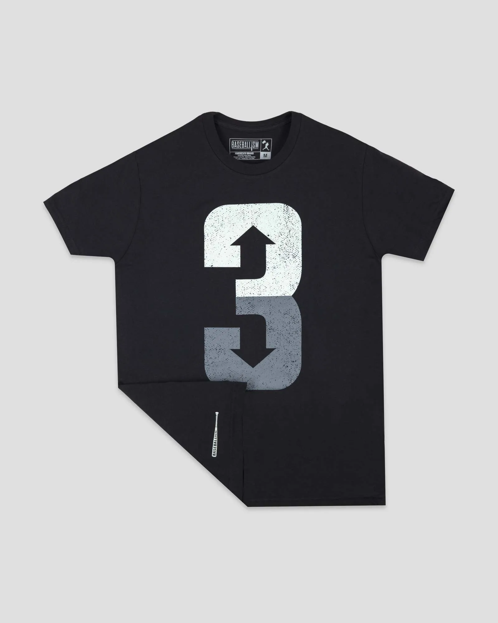 Soft Material Everyday Comfort Style 3 Up 3 Down (Black) - Men's Tee