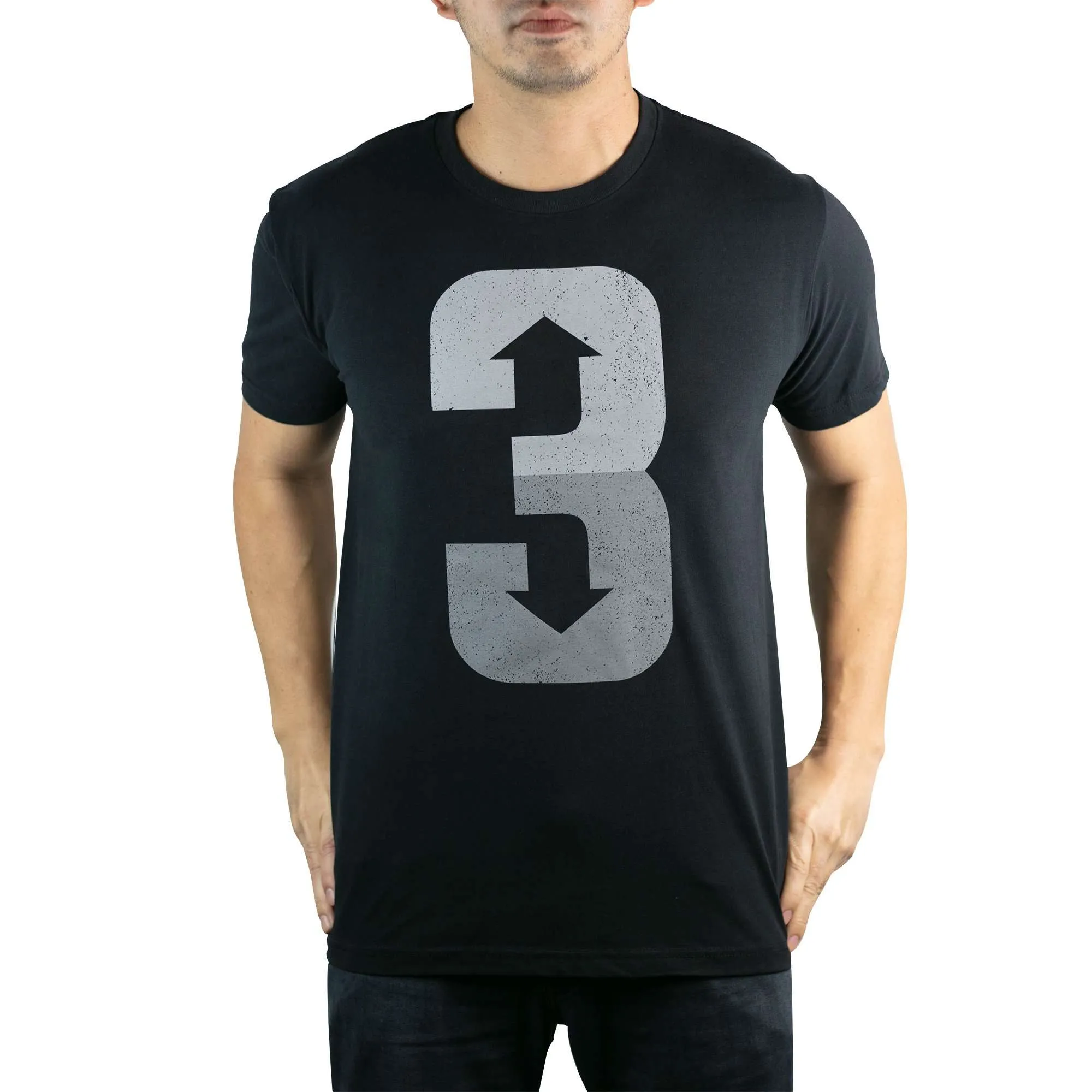 3 Up 3 Down (Black) - Men's Tee Pastel Shades