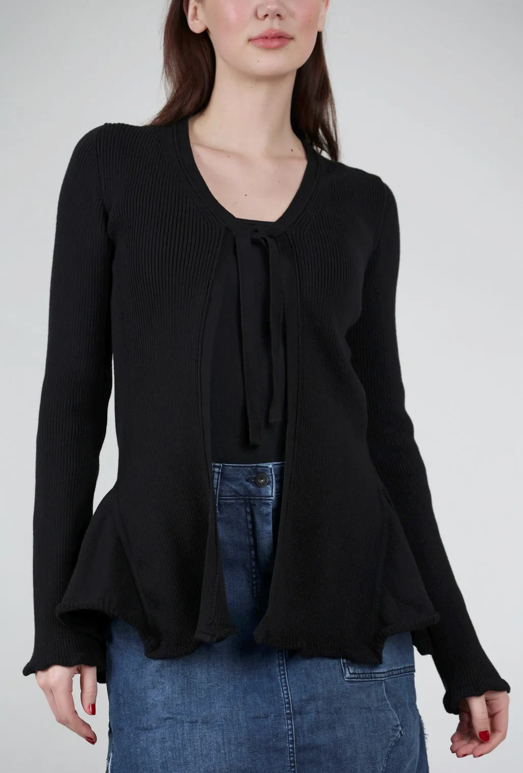 A Cotton Cardigan, Black Fashion Fit