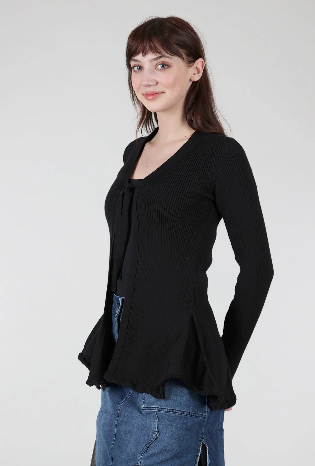 A Cotton Cardigan, Black Fashion Fit