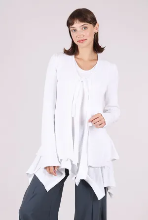 Textured sweater design A Cotton Knit Cardigan, White