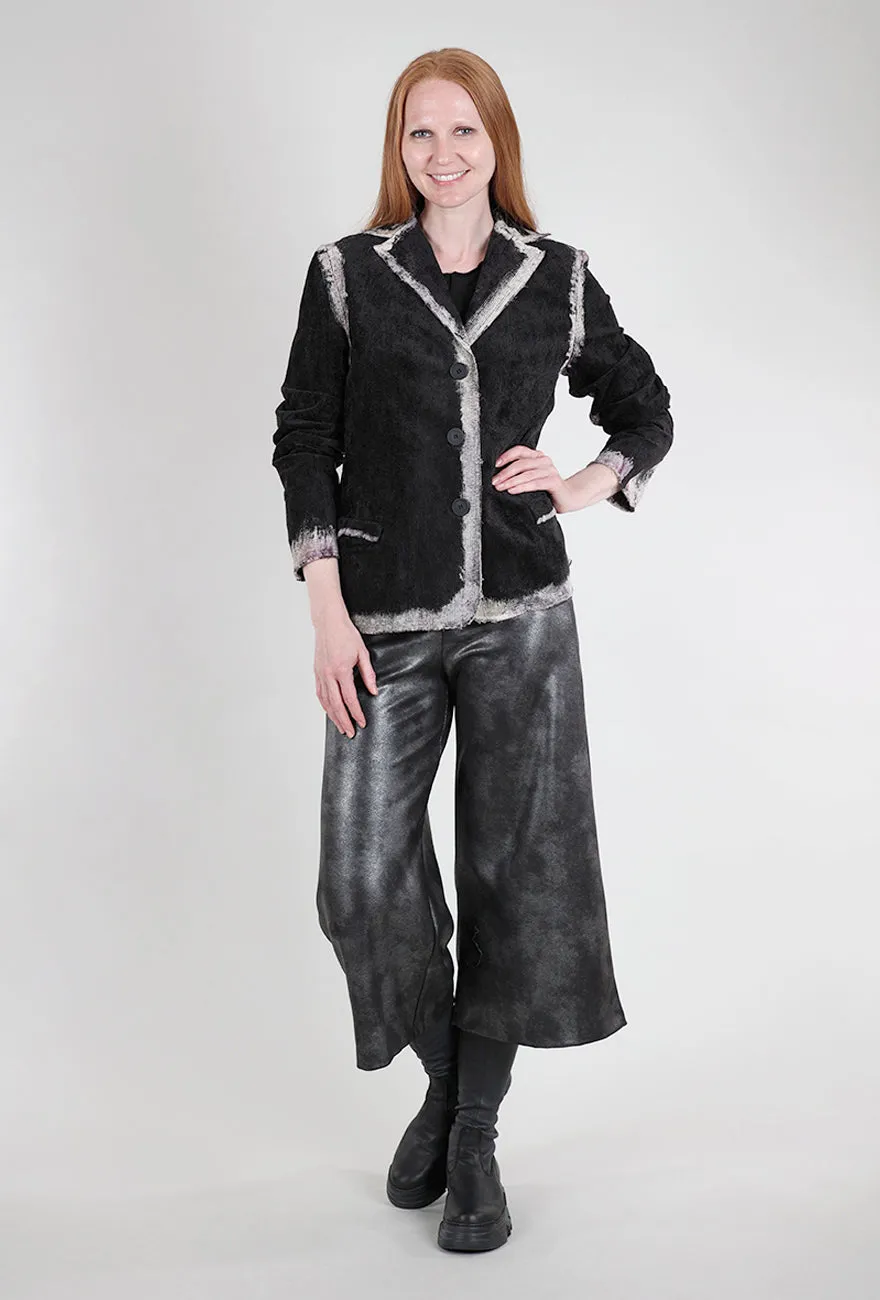 A - line skirt Nicksian Ombre Cord Blazer, Black