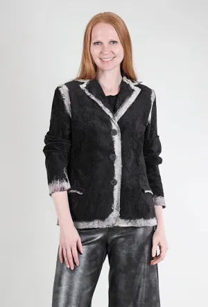 Nicksian Ombre Cord Blazer, Black Trendy Accessory