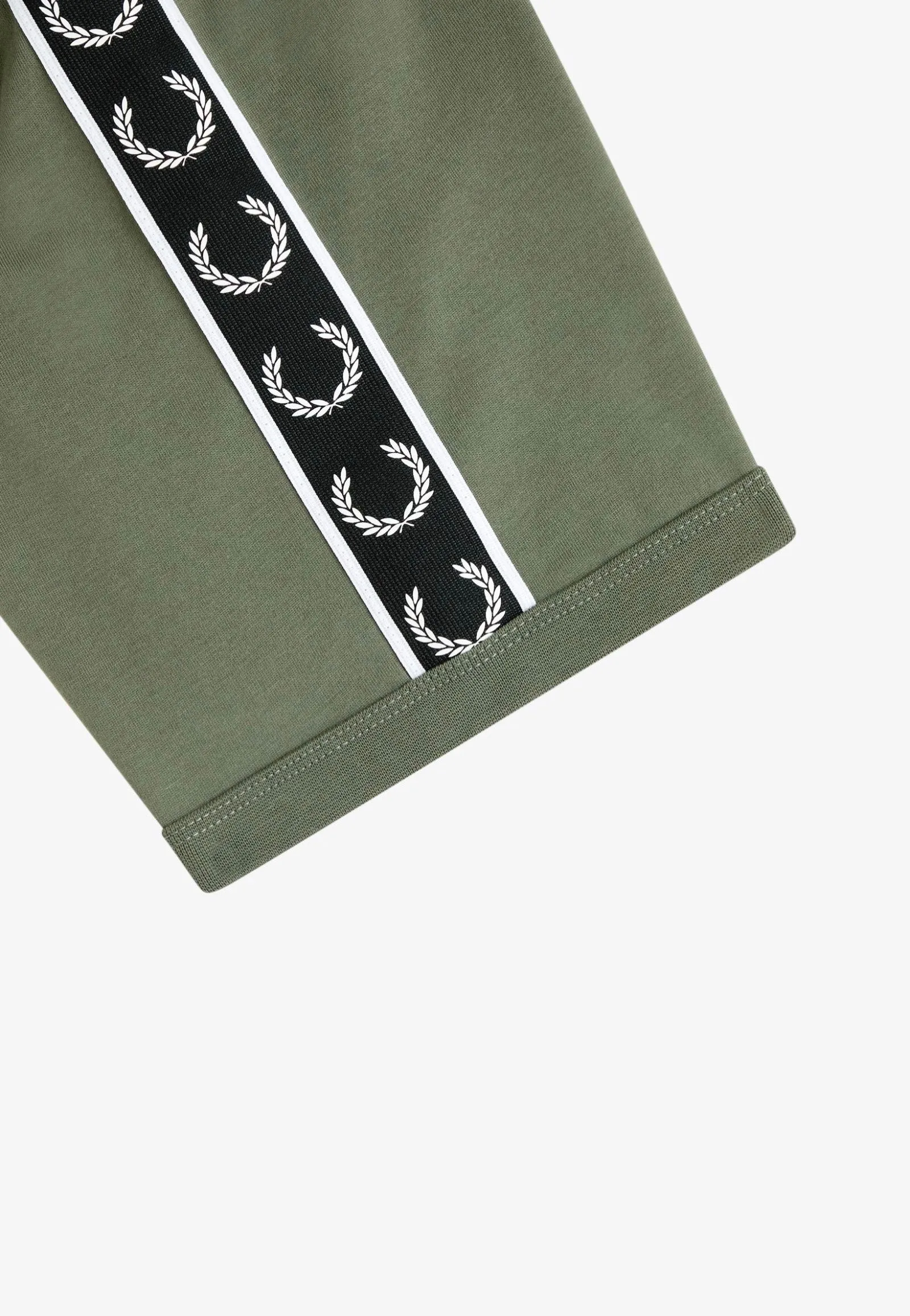 Active Flex Fred Perry - Contrast Tape Ringer Laurel Wreath Green/Black - T-Shirt