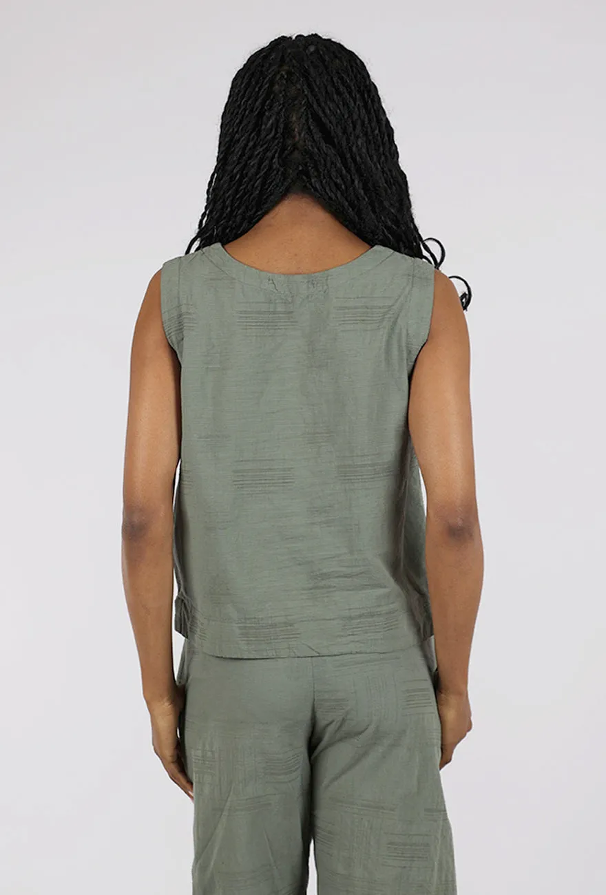 Active Wear Artful Mini Stripe Facing Shell, Clay