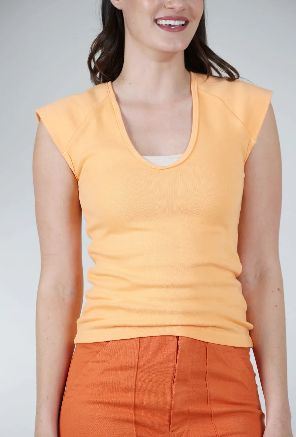Affordable Options Strong Shoulder Top, Apricot