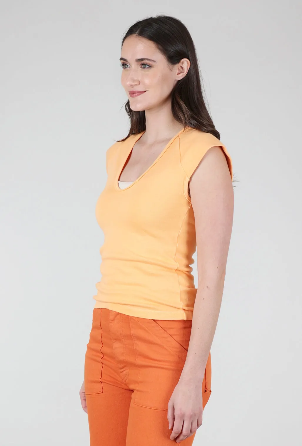 Affordable Options Strong Shoulder Top, Apricot