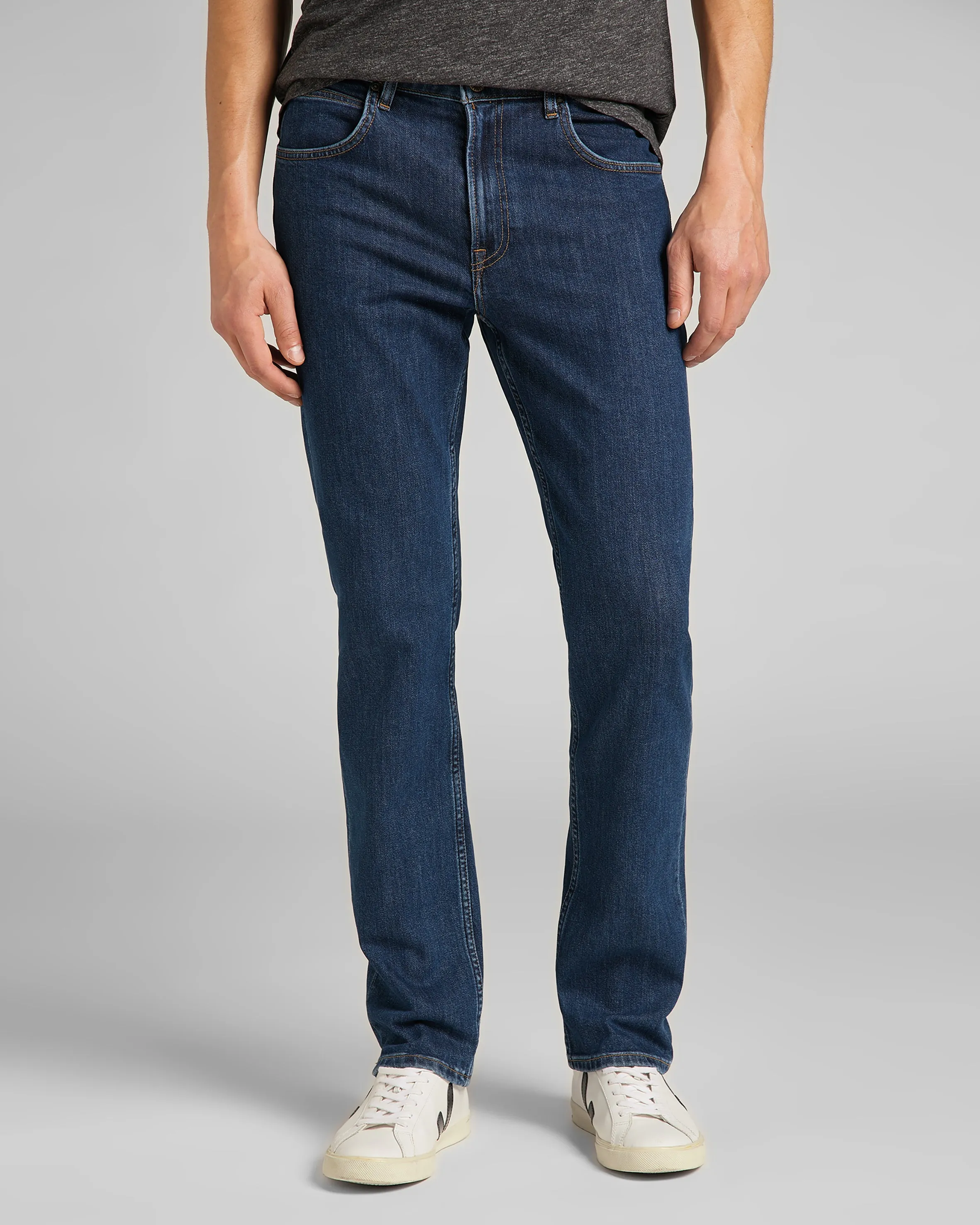 Lee Brooklyn Straight Regular Fit Mens Jeans - Dark Stonewash | Lee Jeans | JEANSTORE