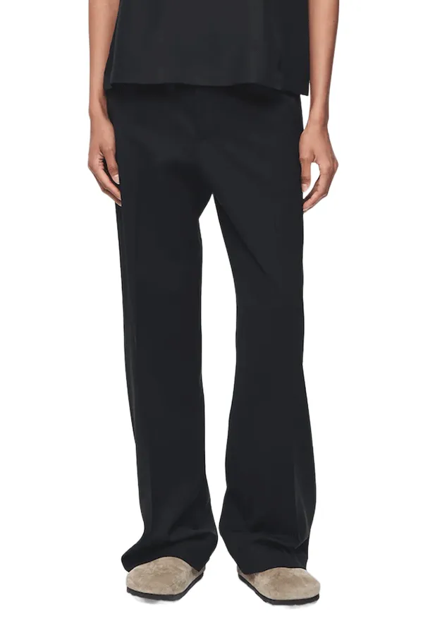 Winter Warmth Minimalist Style Picnic Style Oversized Black Trouser