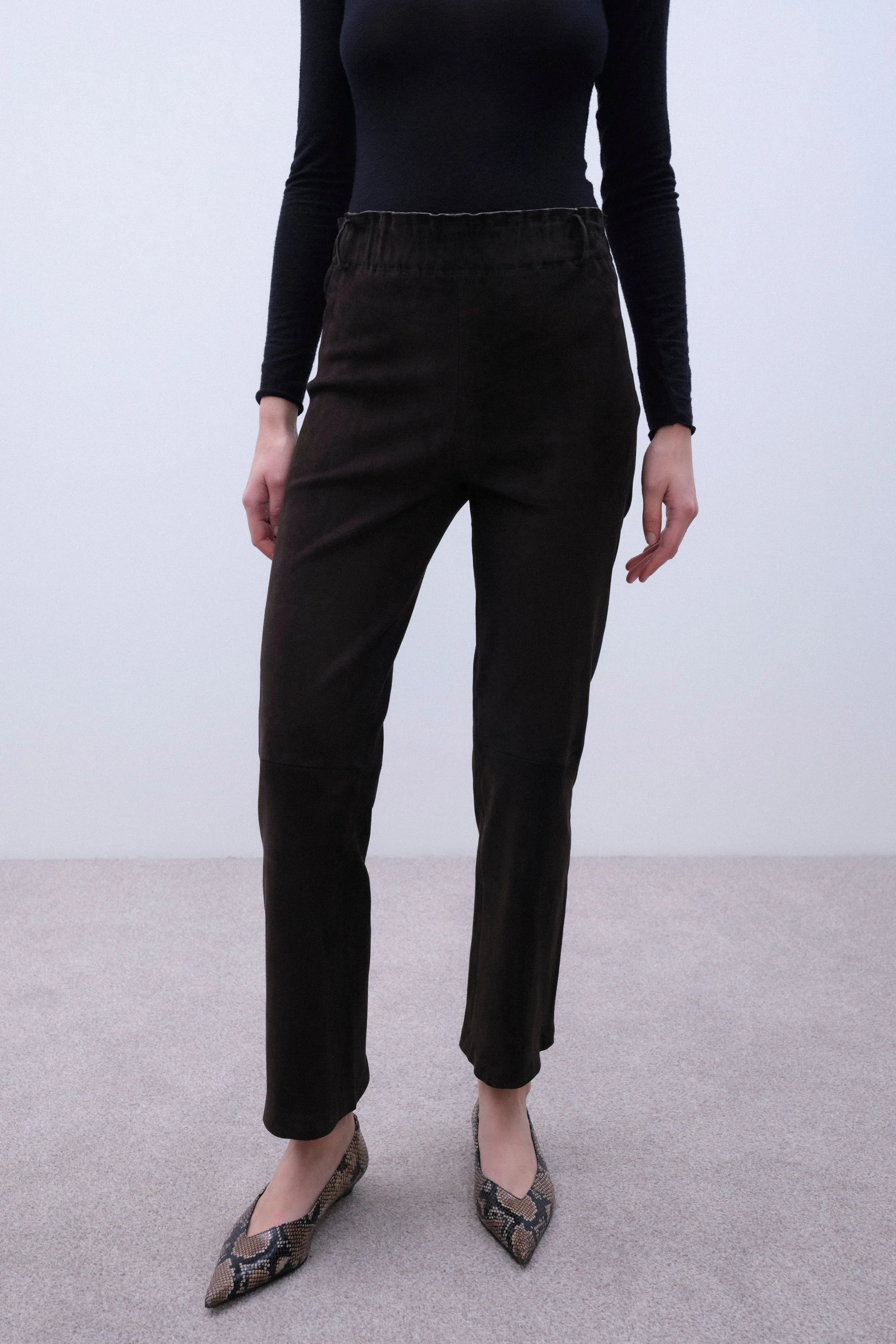Work Ready Style Ferrara Mud Brown Pant