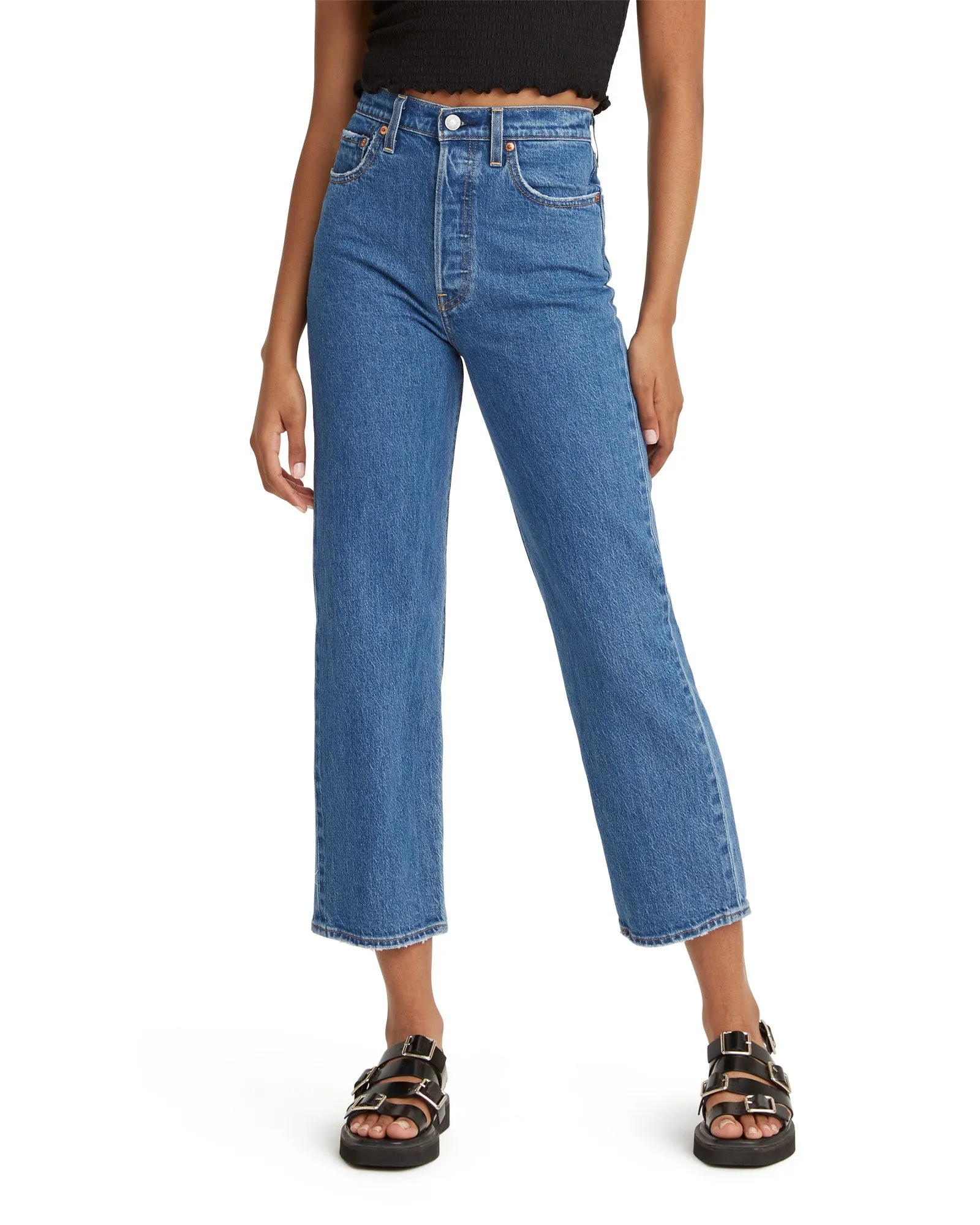 Levi's Womens Ribcage Straight Ankle Jeans - Jazz Pop | Levi's Jeans | JEANSTORE