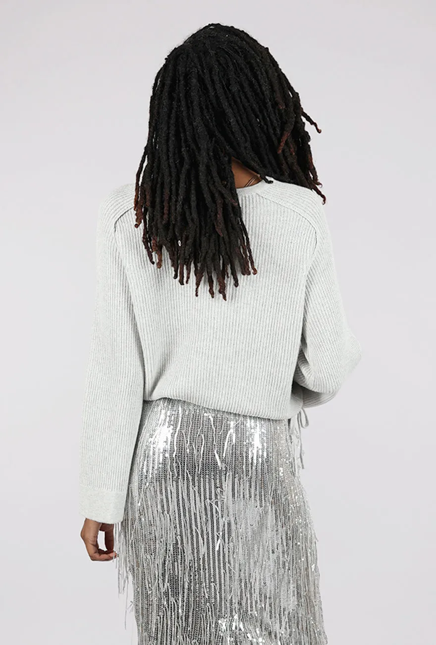 american casual Drawstring Pullover, Mercury