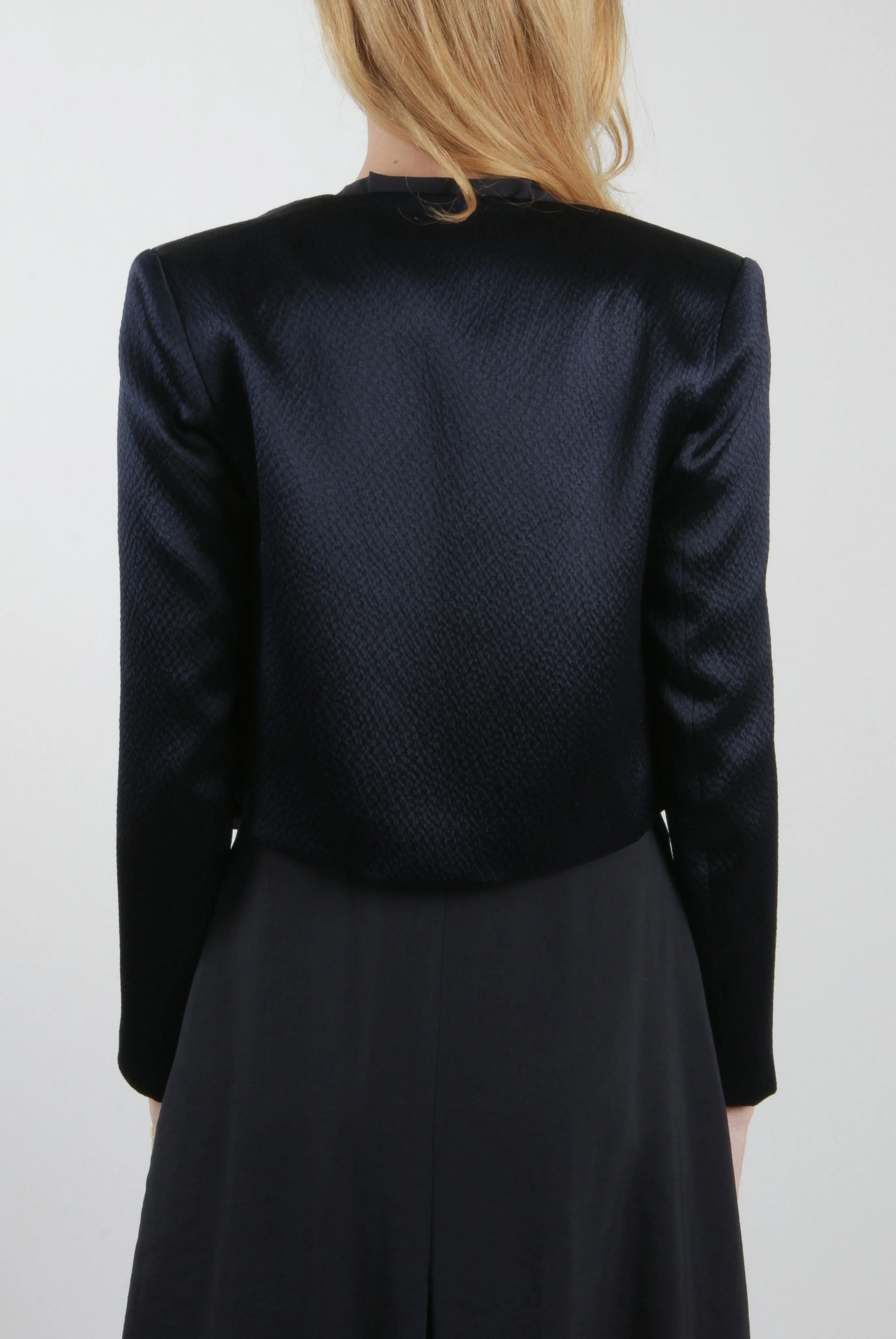Amilia Navy Silk Jacket book store
