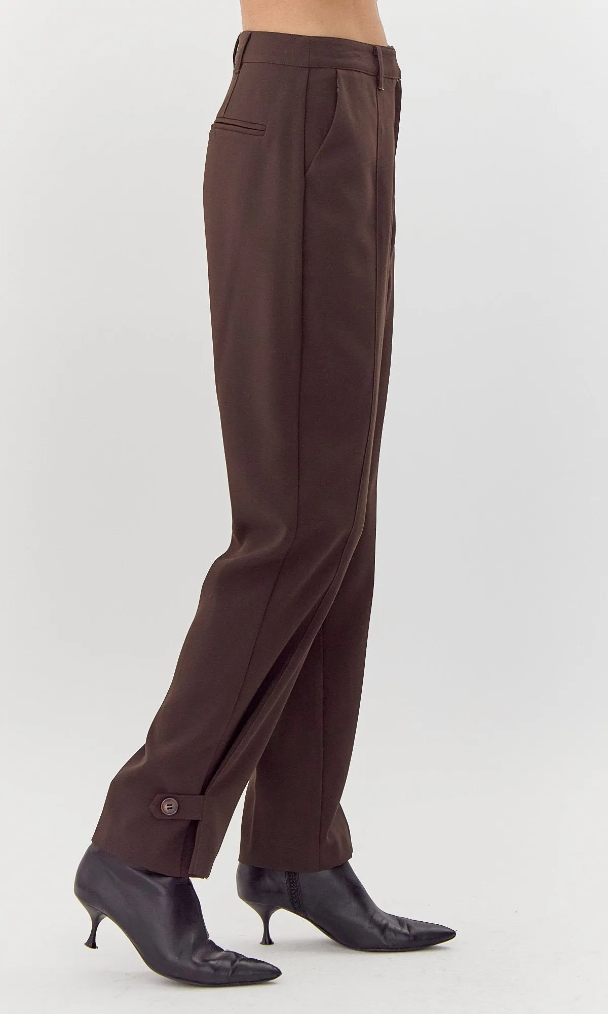 Andie High Waist Barrel Leg Trousers Tailored Fit