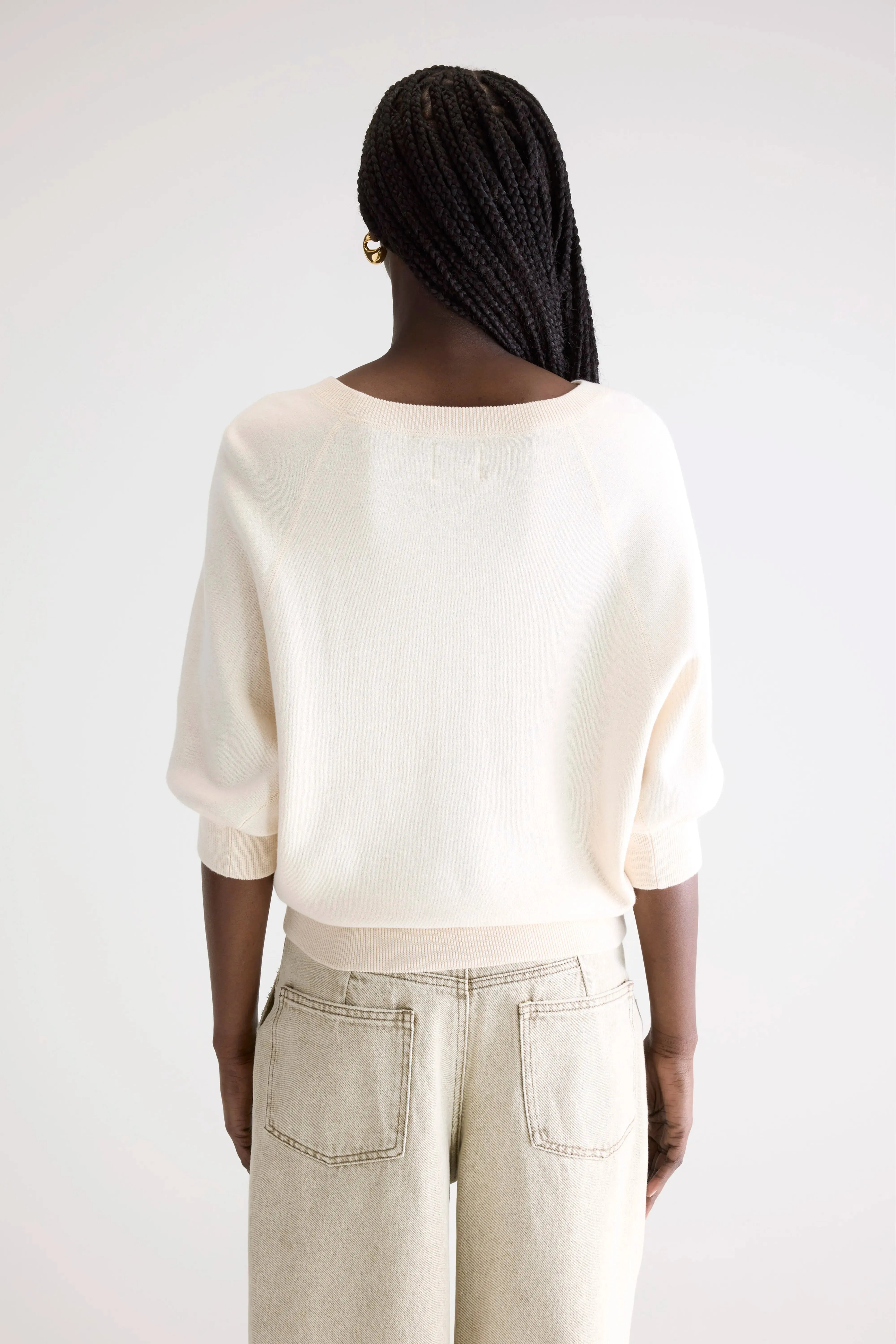 Anglet crew-neck sweater (242 / W / MILKY WAY) Fresh Trend