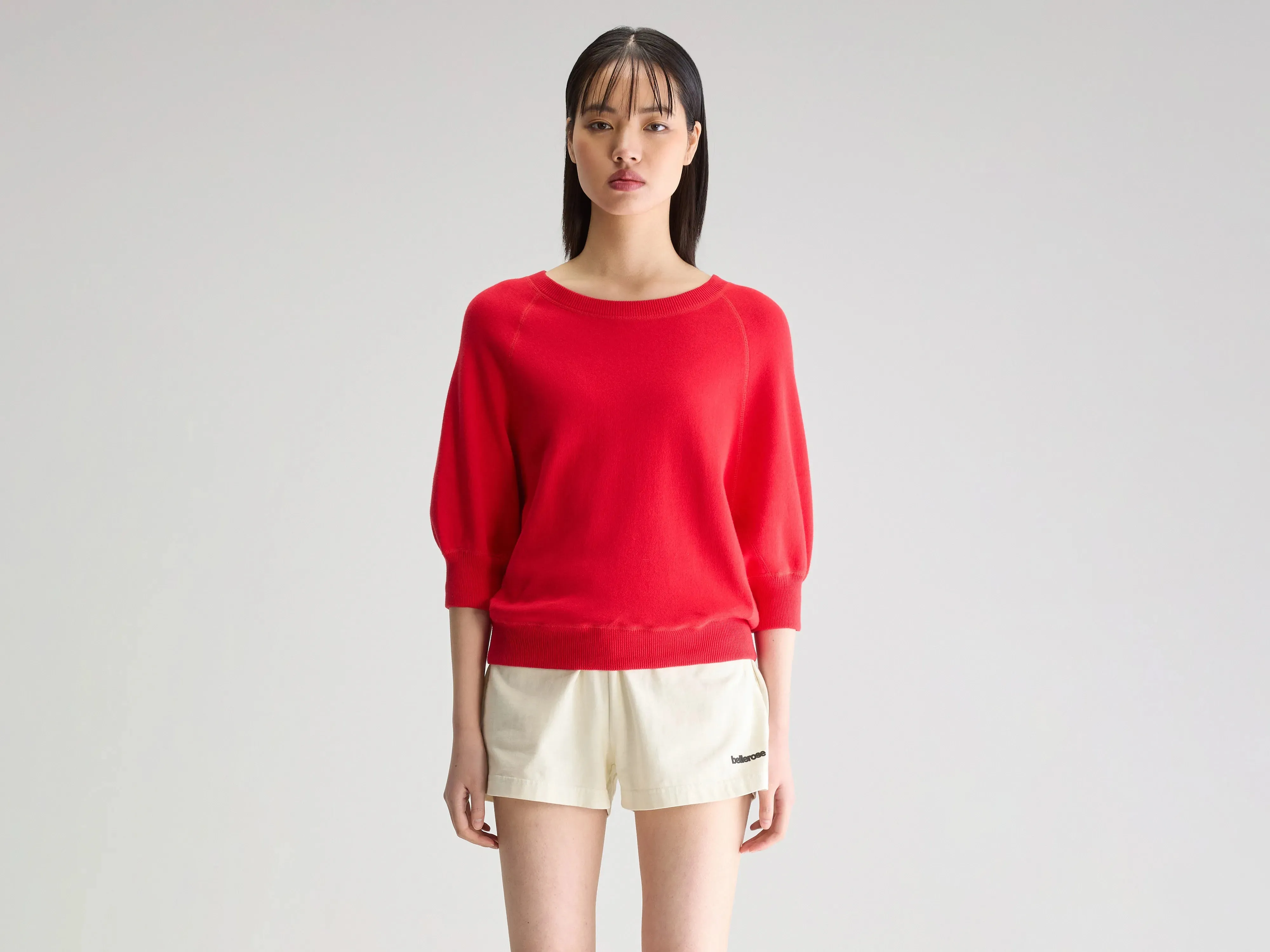 Anglet crewneck sweater (251 / W / AMORE) product water resistant protection Poplin