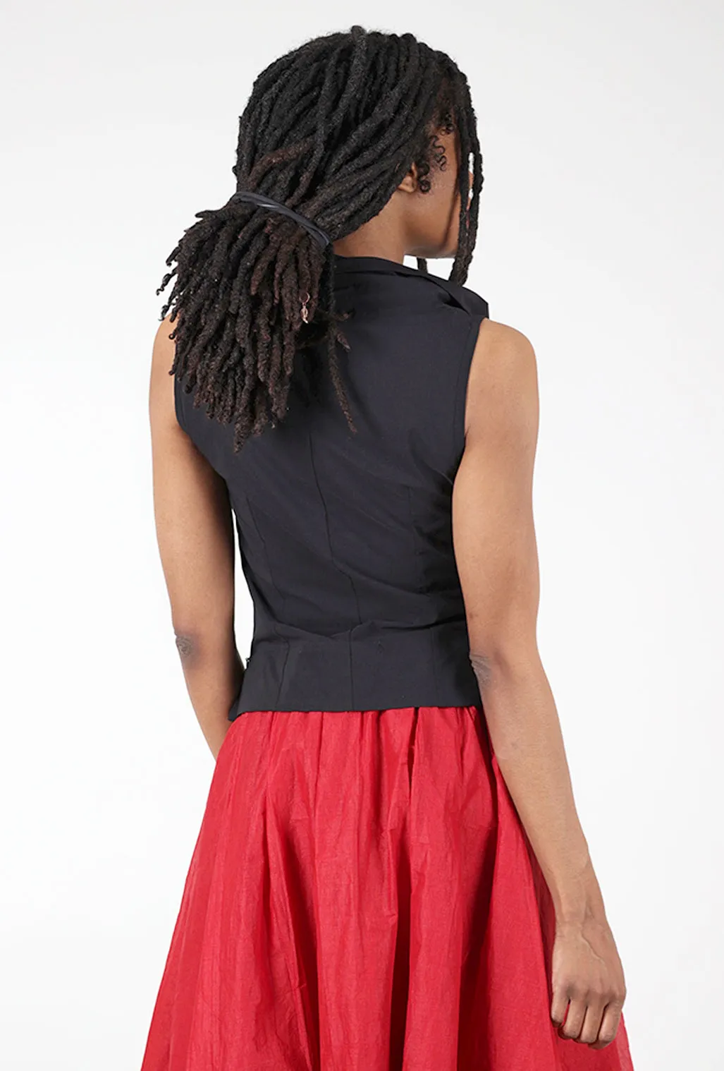 Anjil Top, Black Printed Art