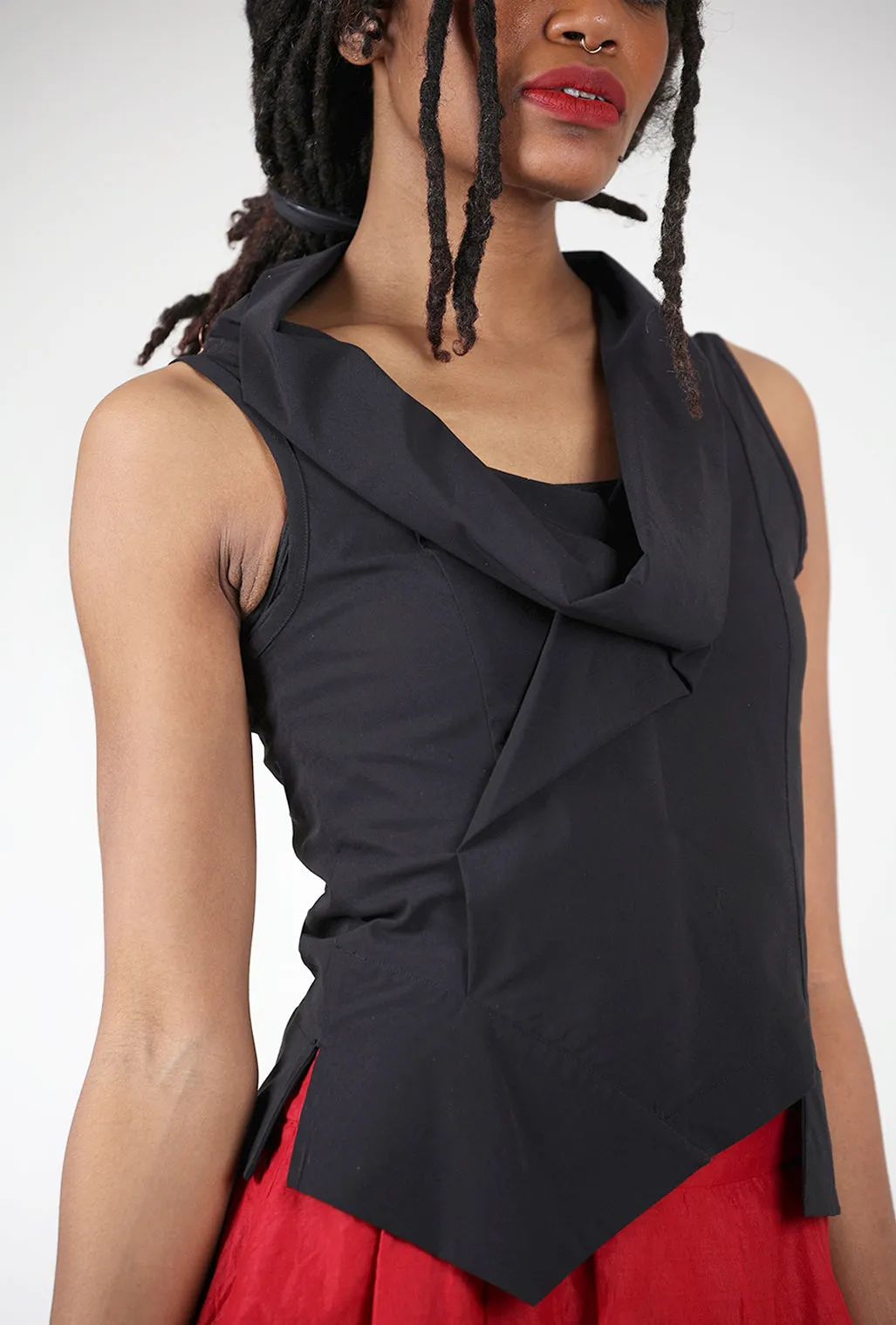 Anjil Top, Black Printed Art