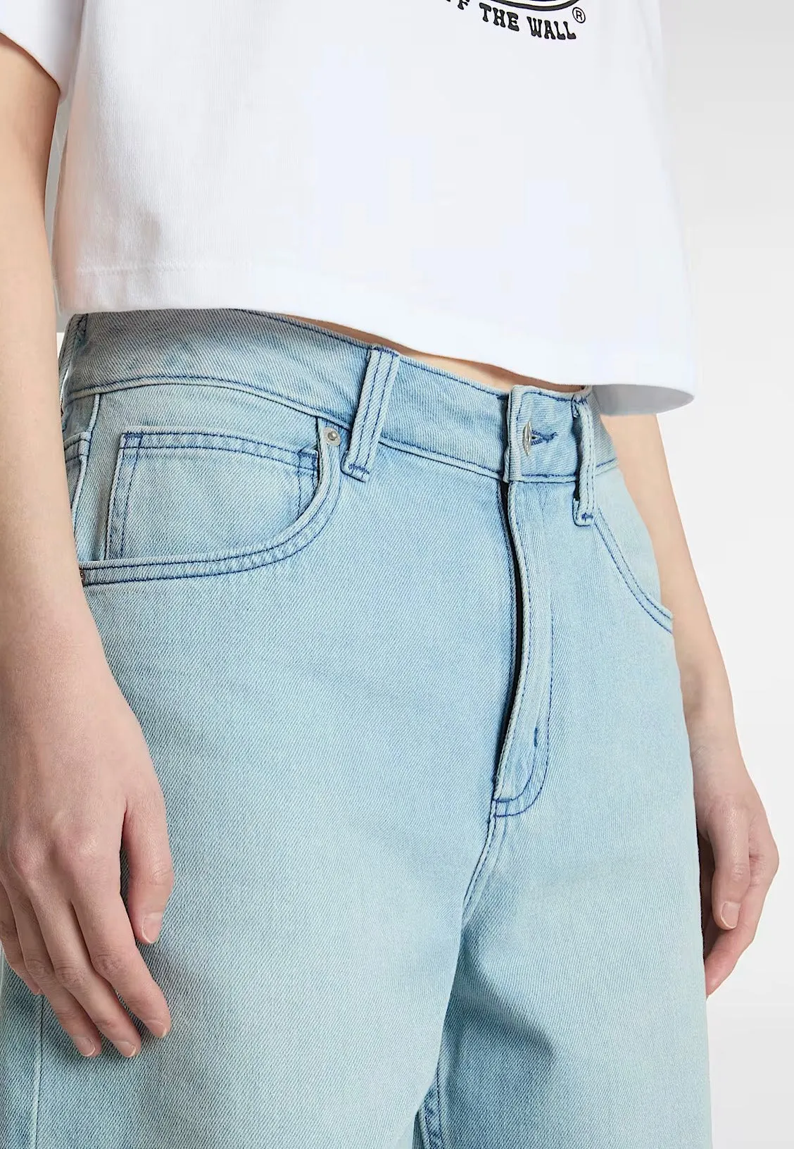 Anti-bacterial Vans - Sirelle Cut-Off Jorts Light Stonewash - Shorts