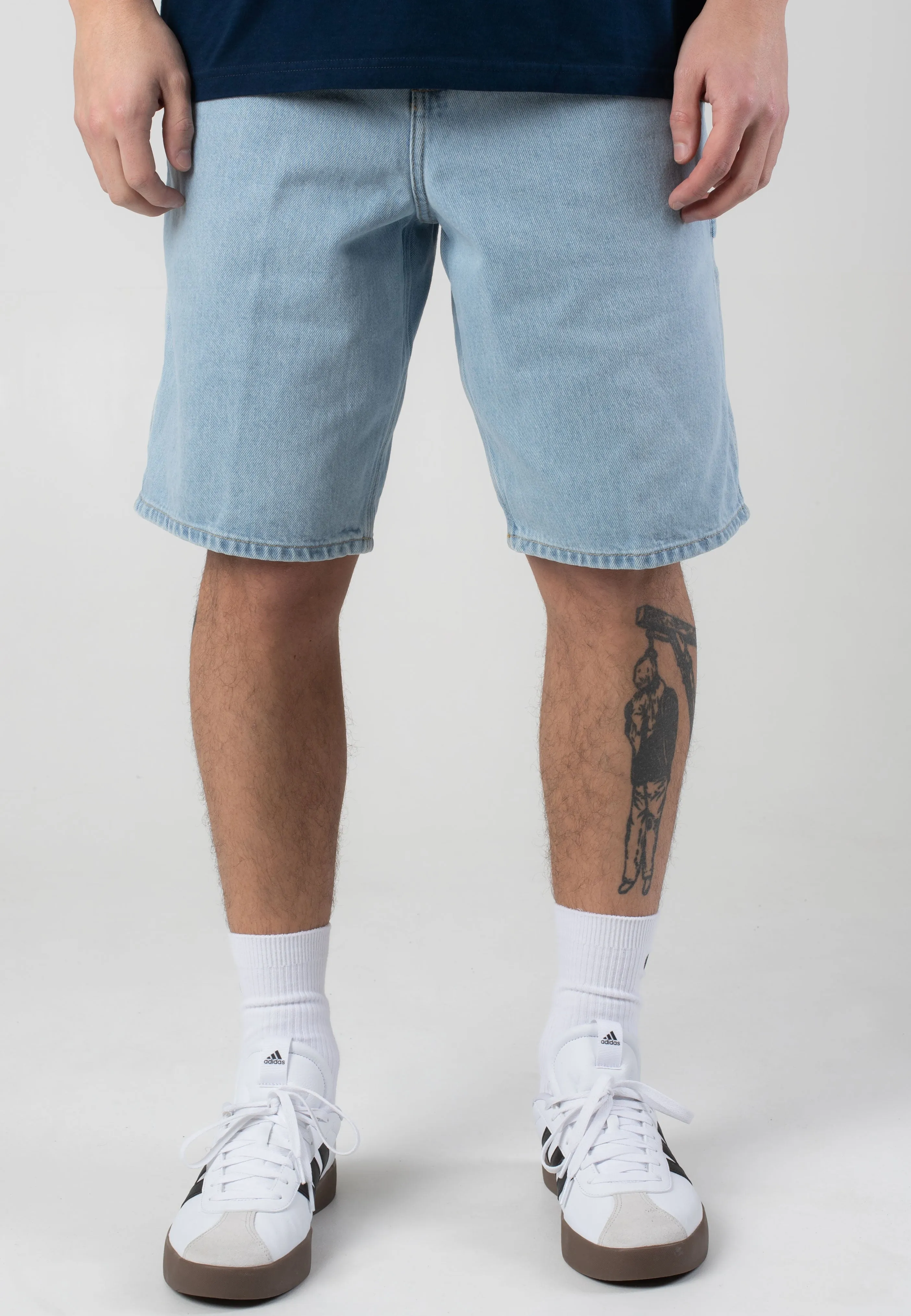 Carhartt WIP - Single Knee Heavy Stone Bleached Blue - Shorts swimming suit alternative