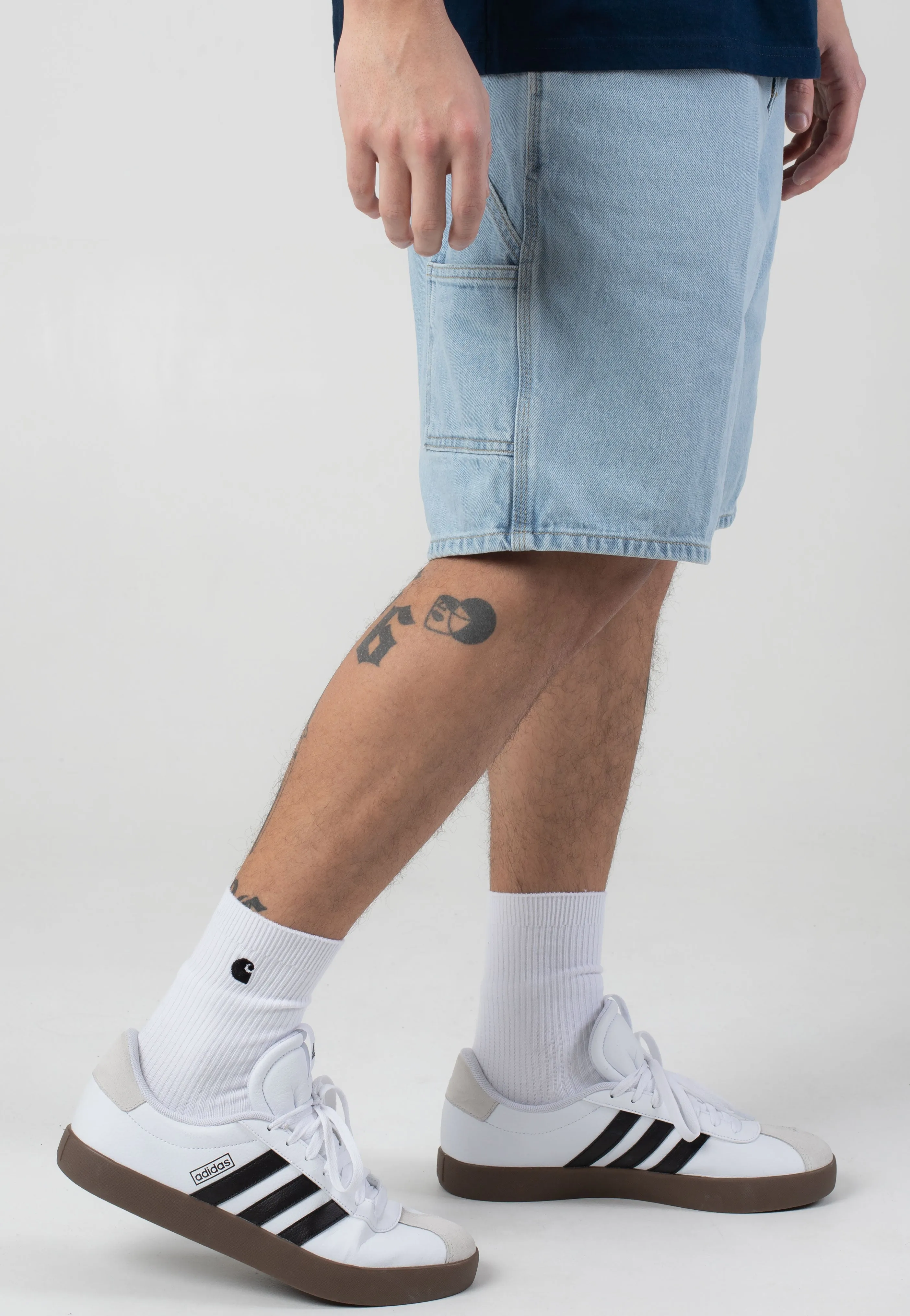 Anti Odor Carhartt WIP - Single Knee Heavy Stone Bleached Blue - Shorts