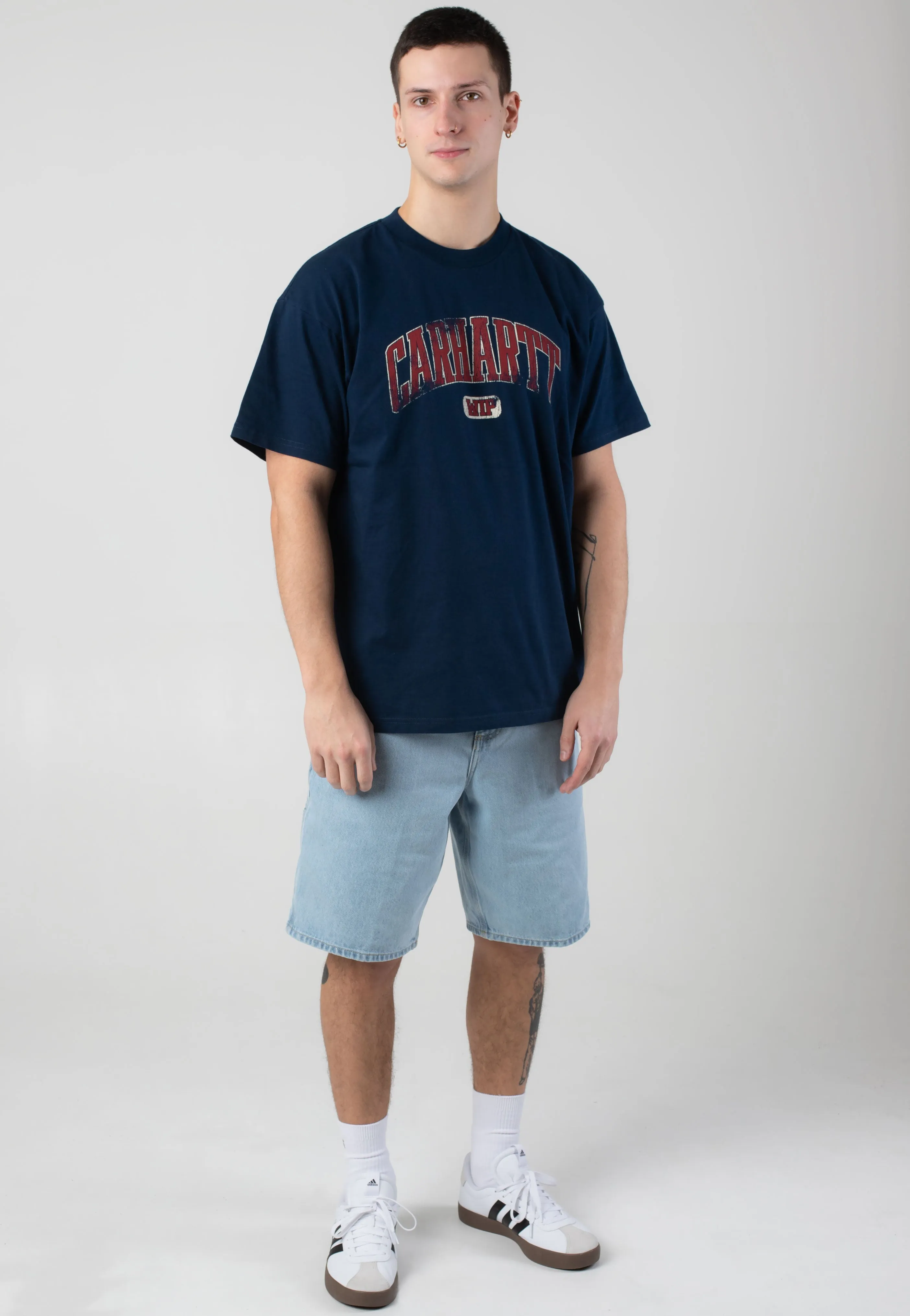 Anti Odor Carhartt WIP - Single Knee Heavy Stone Bleached Blue - Shorts