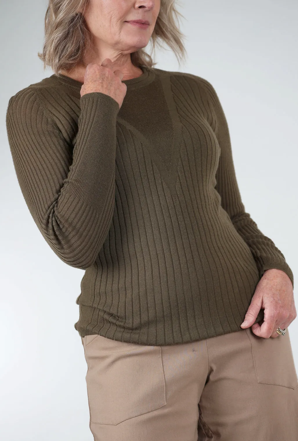 Applique Embroidery Maille Textured Pullover, Tisane