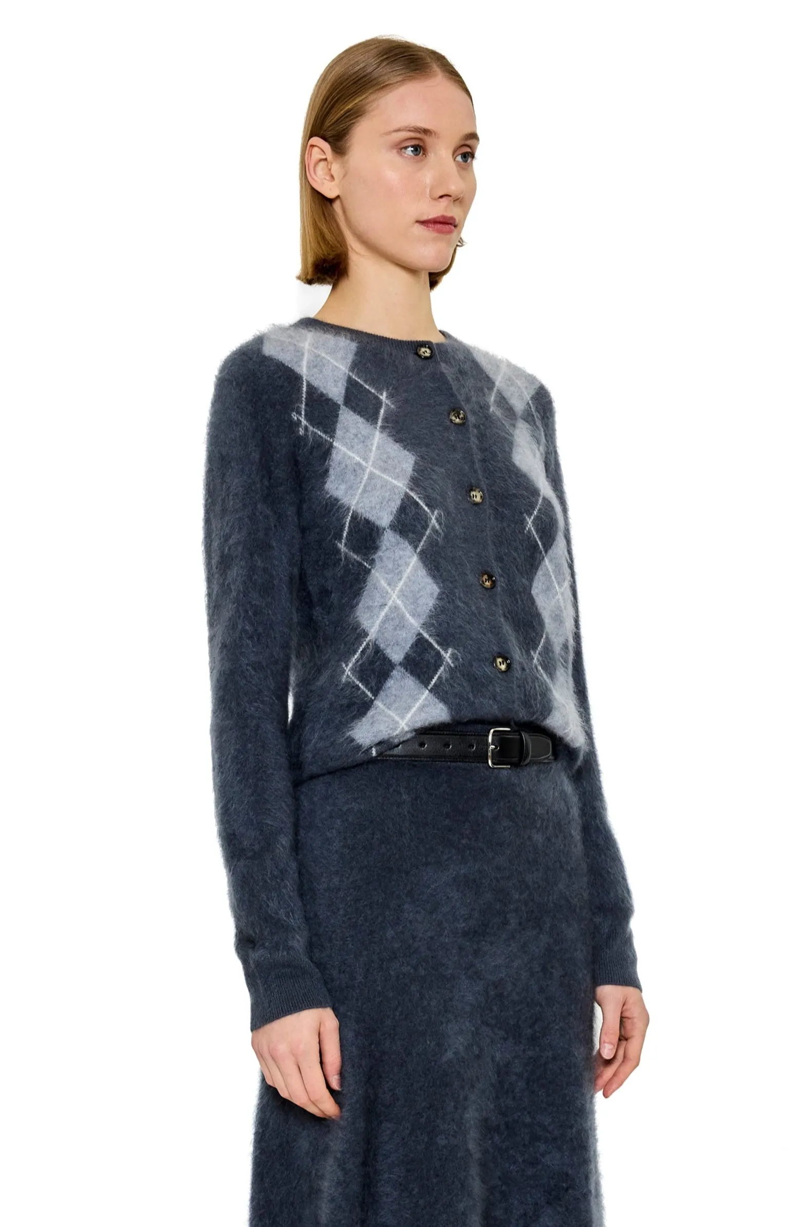 Arlo Argyle Cardigan Casual Crewneck