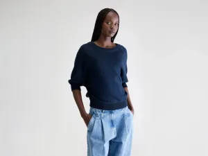 Anglet crew-neck sweater (242 / W / NAVY) Street Relaxed Travel Active