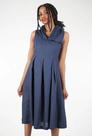 Asami Dress, Navy Chill Moment
