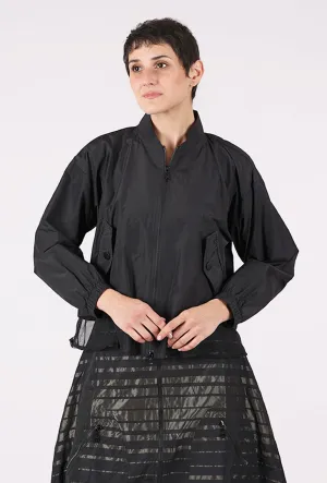 Aspi Jacket, Preto Black Runway Inspired Thick Fabric