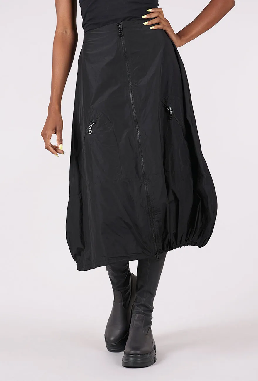 Dynamic Motion Cozy Comfort Astrid Zip Skirt, Preto Black