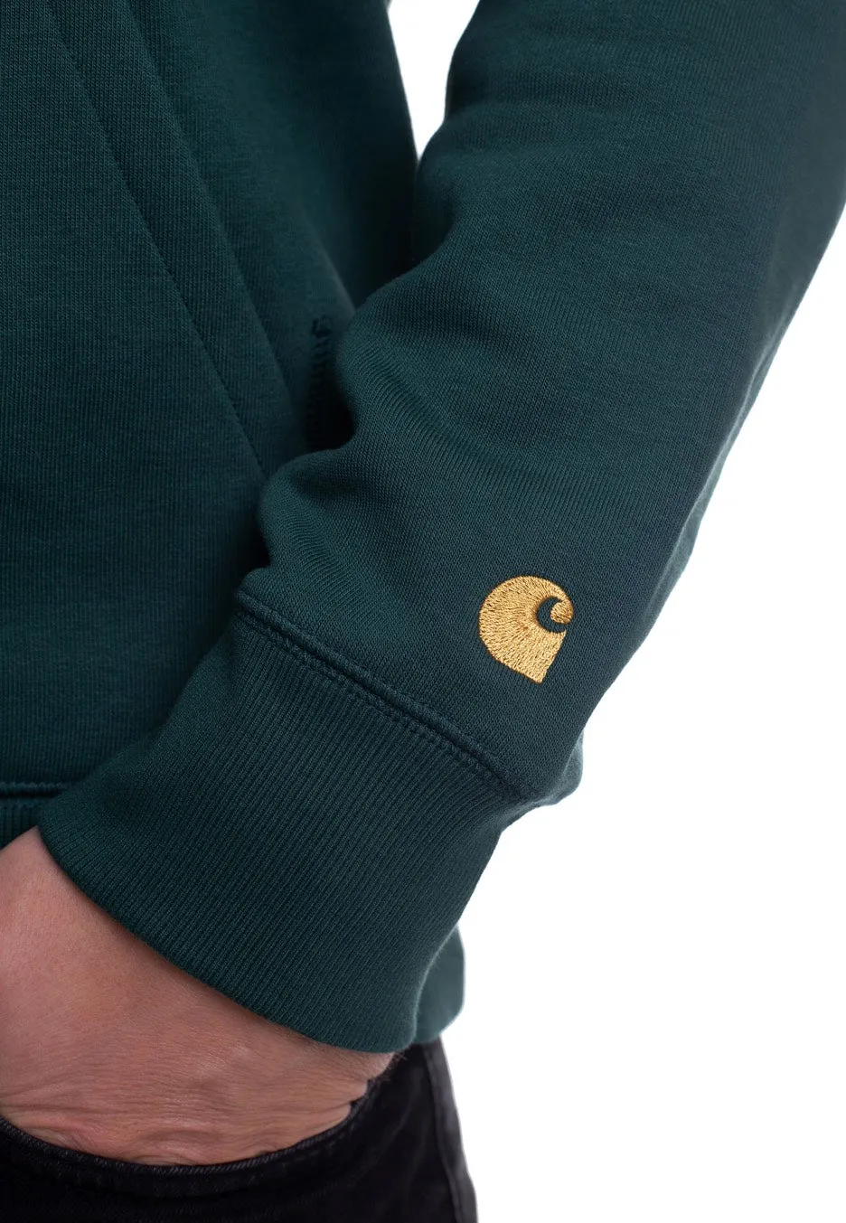 Athletic Carhartt WIP - Hooded Chase Treehouse/Gold - Hoodie