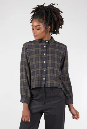 Smart Look Creative Professional Ada Crop Blouse, Flannel Check