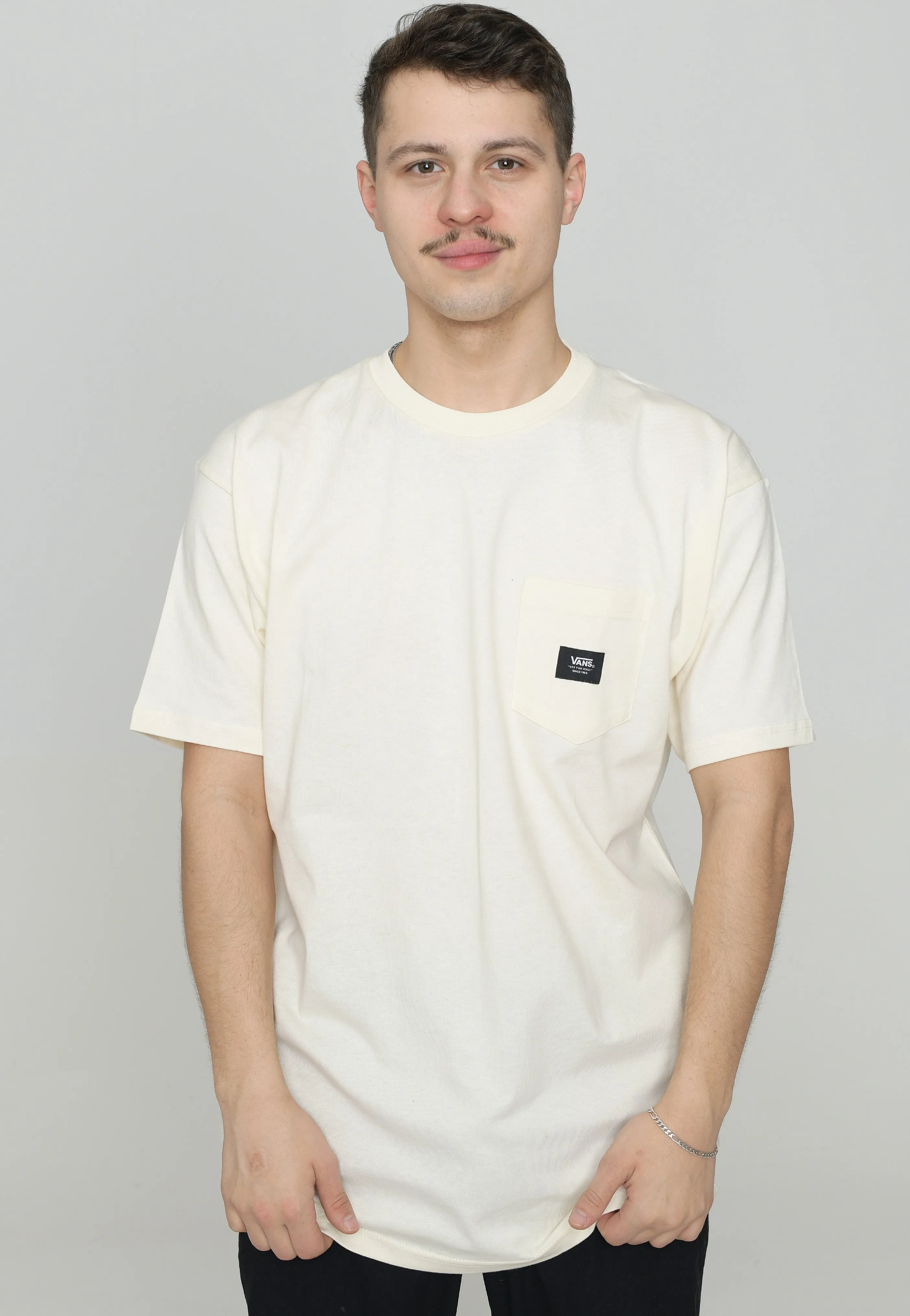 Attention - grabbing - alluring Vans - Woven Patch Pocket Antique White - T-Shirt