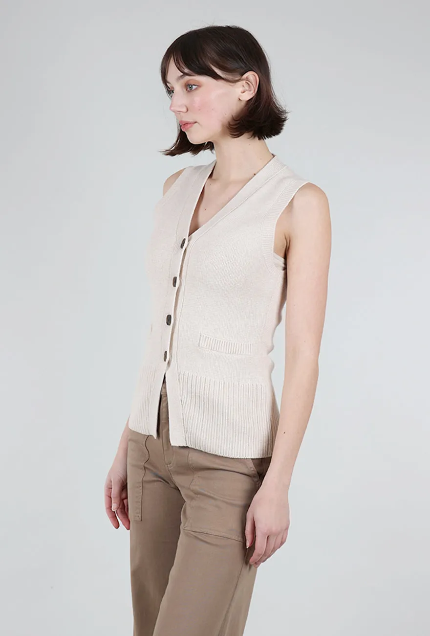 Audra Vest Cardigan, Soft Dove Summer AC