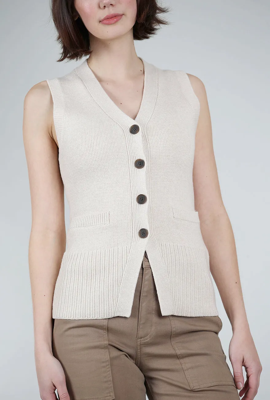 Audra Vest Cardigan, Soft Dove Summer AC