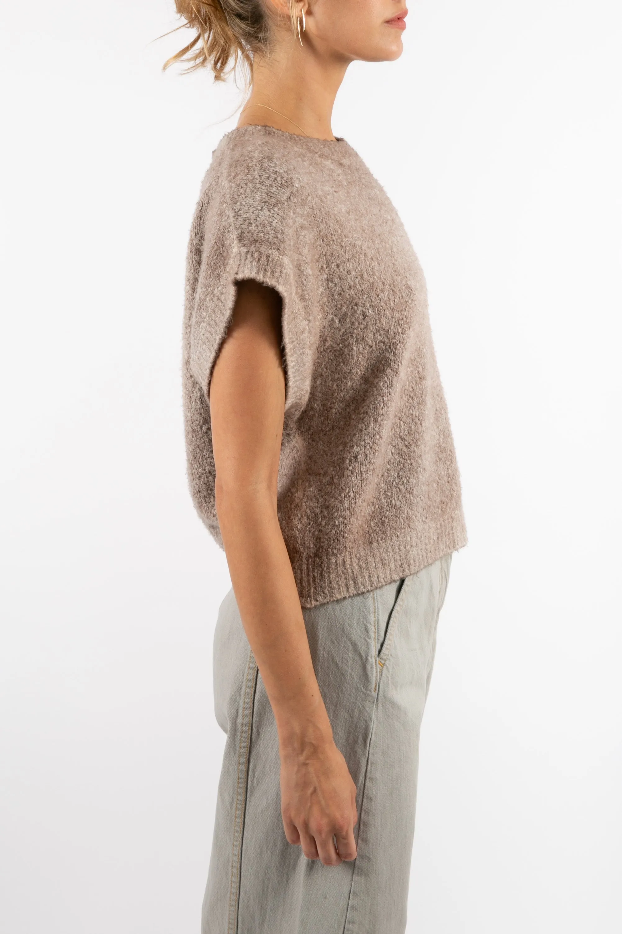 Avena Brushed Cotton Gilet Snug Texture