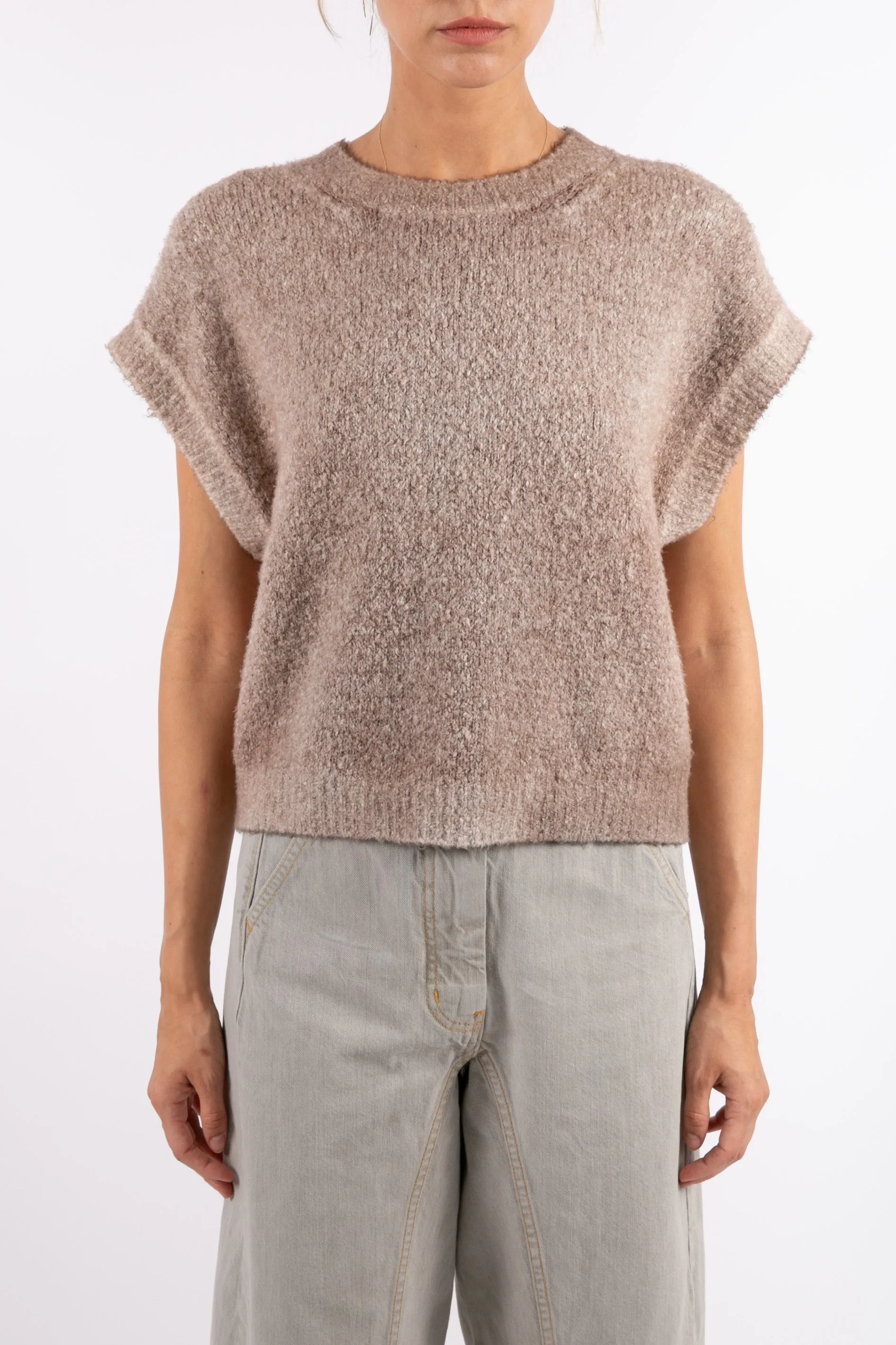 Avena Brushed Cotton Gilet City Casual Style Fresh Trend