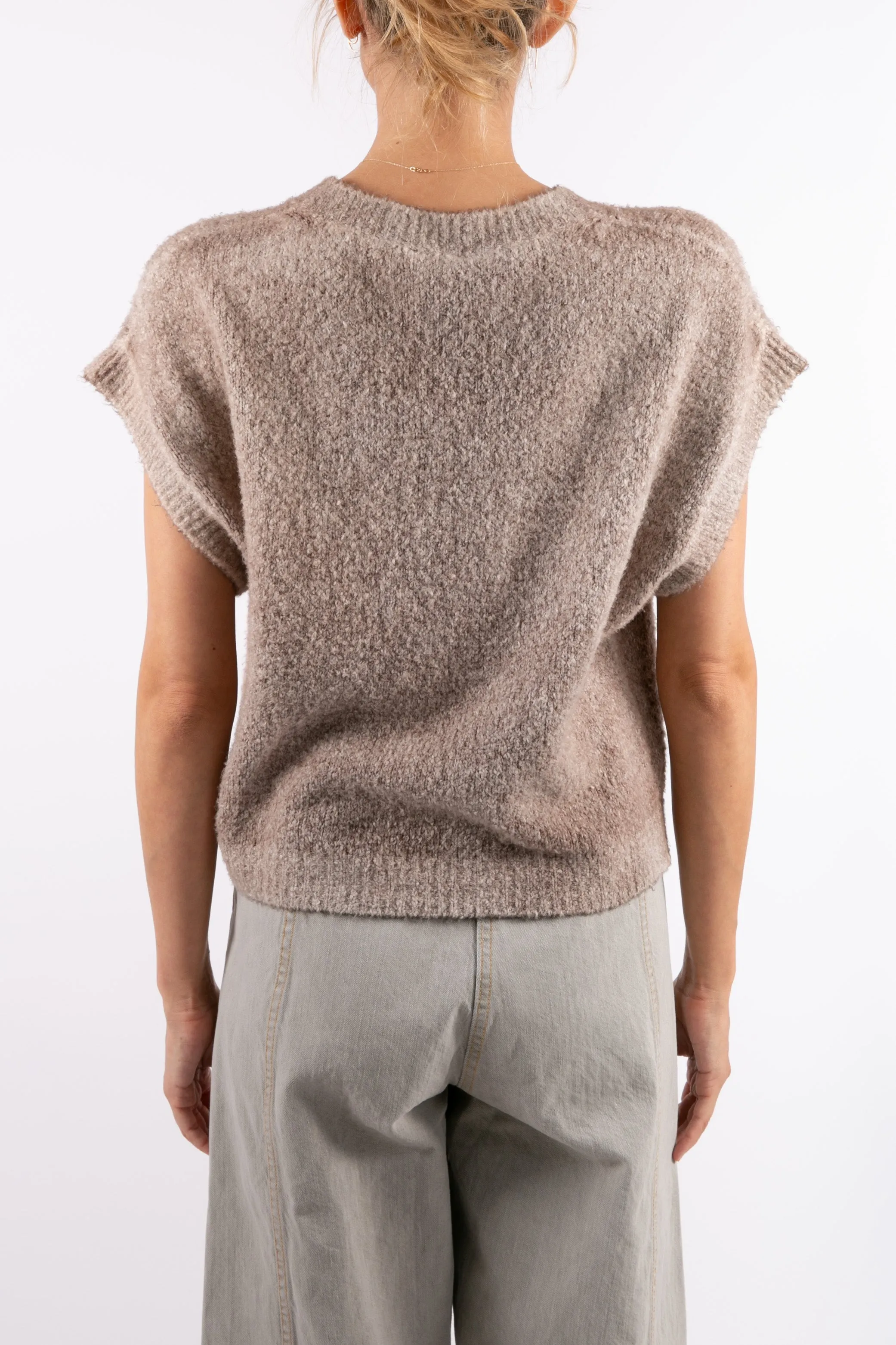 Avena Brushed Cotton Gilet Snug Texture