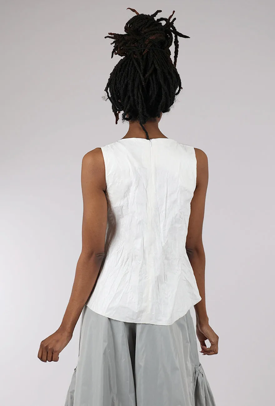 Basic essential Structured Crinkle Shell, Ivory