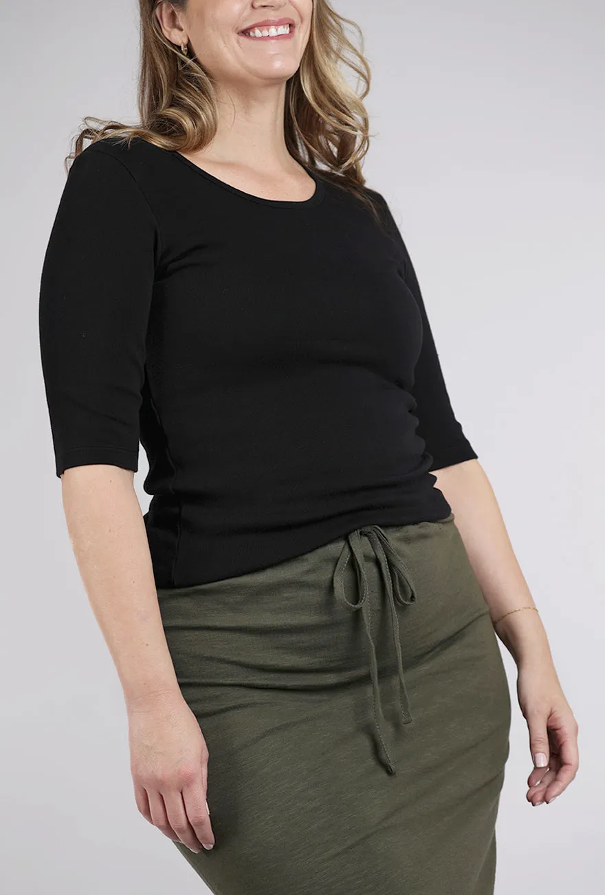 BB Crew Tee, Black Comfort Wear