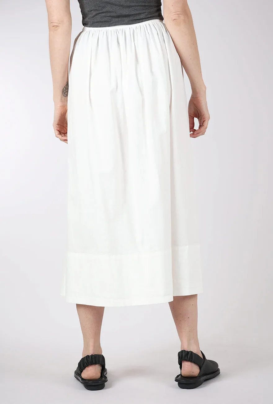 Beaded Detail Noelle Poplin Maxi Skirt, Le Blanc