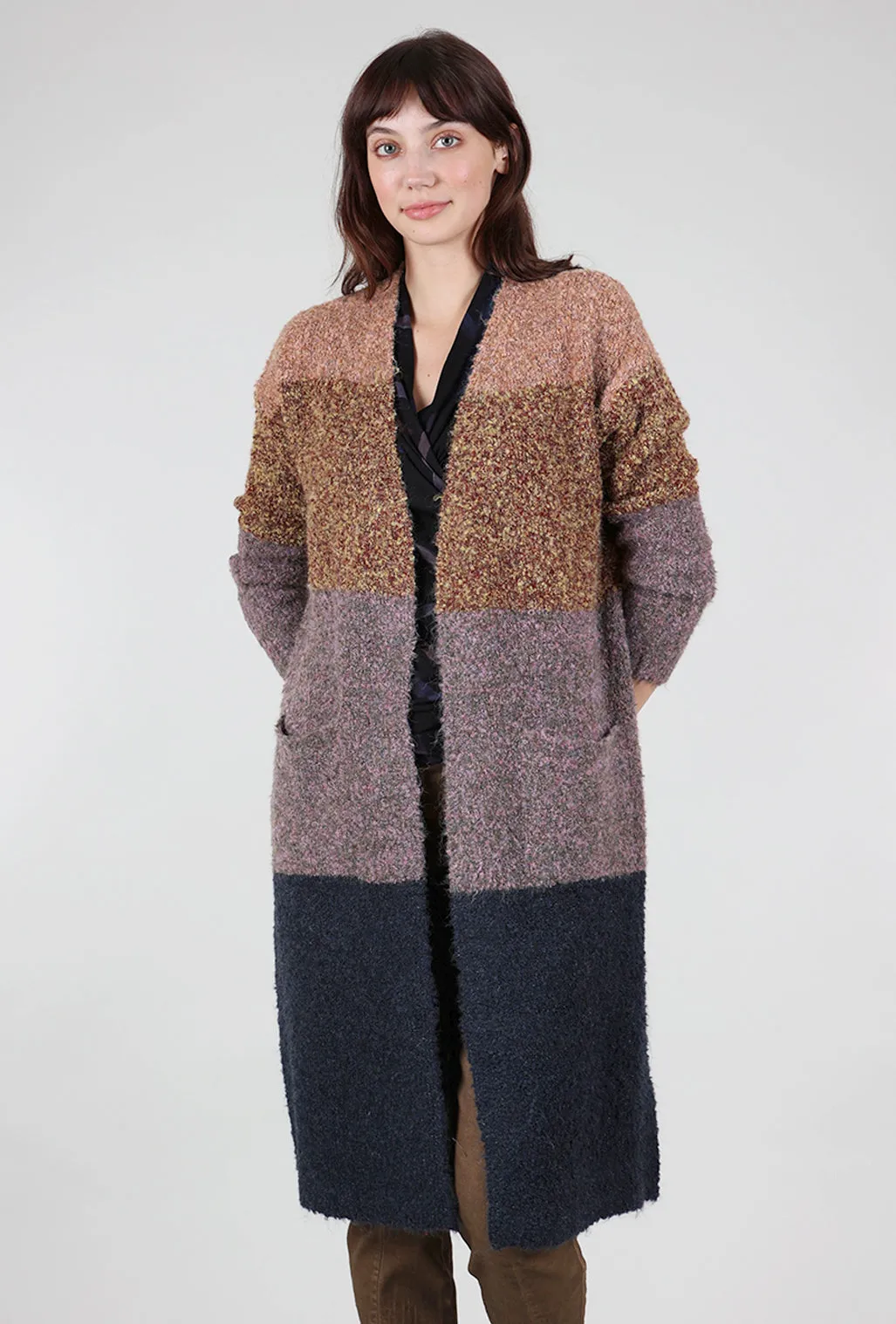 Slim-fit knitted sweater Smart-casual knit Bella Vista Cardie, Ombre
