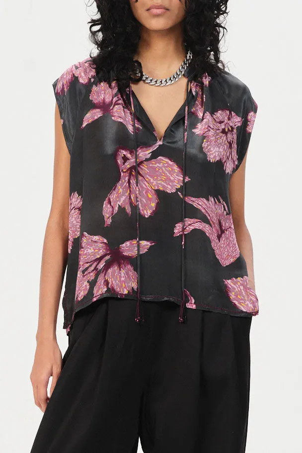 Berisso Burgundy Keyla Top Flowy Chic