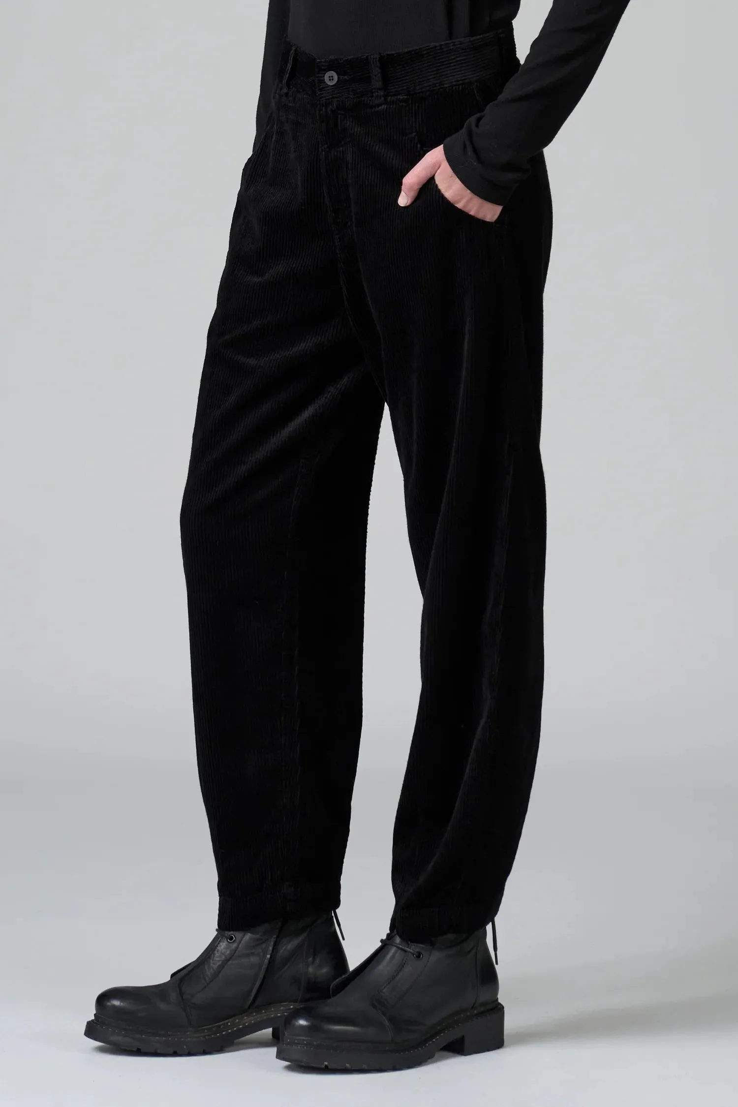 Black Corduroy Trouser Comfy Mood