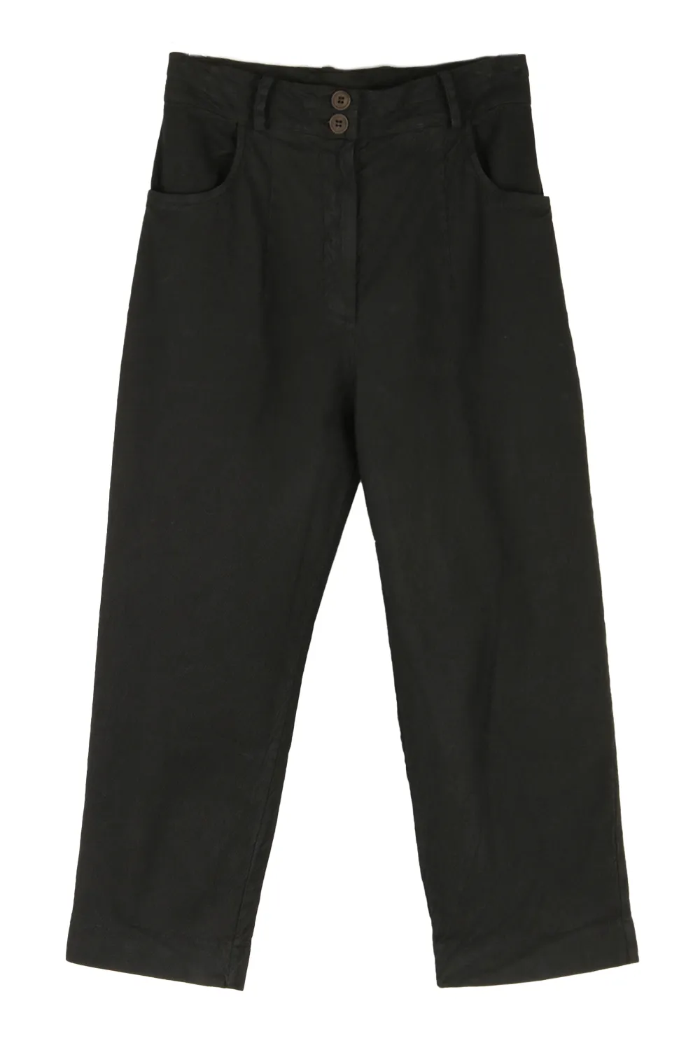 Black Cotton Pant Work And Play