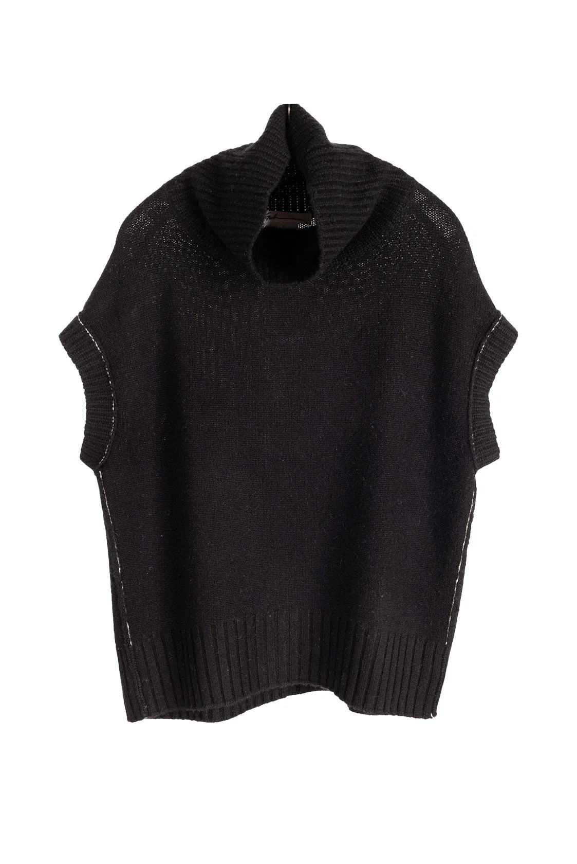 Black Mock Pullover Clean Aesthetic